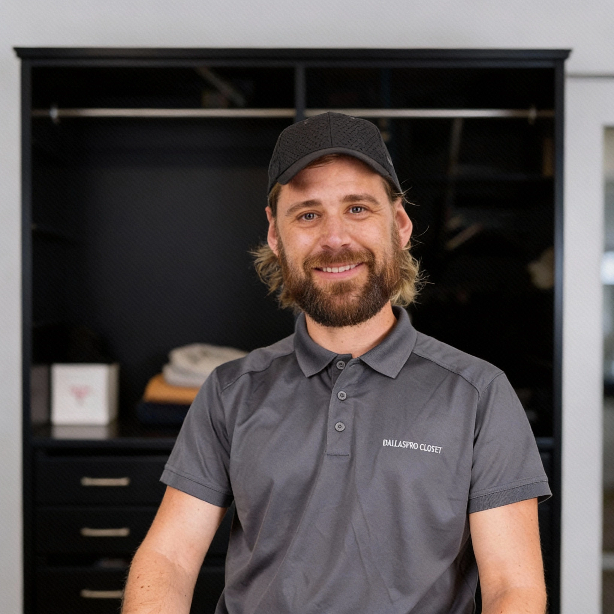 Modern custom closet interior showcasing organized storage solutions and premium finishes